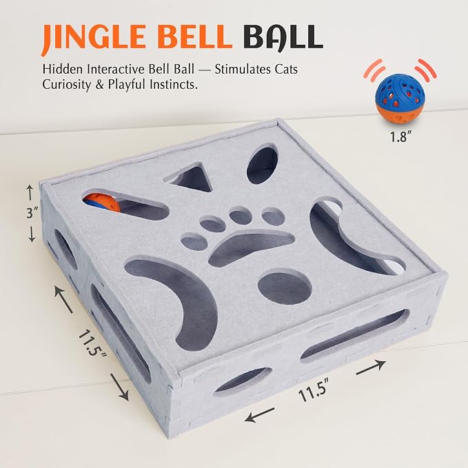 PETKARAY Felt Cat Puzzle Toy, Interactive Cat Toys - Image 6