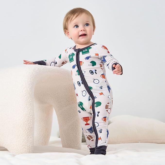 pureborn Baby Infant Boys Girls Sleeper Snug Fit Viscose from Bamboo Pajamas - Image 3