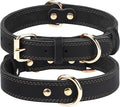 Joytale Leather Dog Collar for Small Dogs, Genuine Solid Sturdy Leather for by Joytale