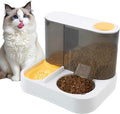 2 in 1 Automatic Cat Feeder and Water Dispenser Combo, All-in-One Dog Food and by MUYG