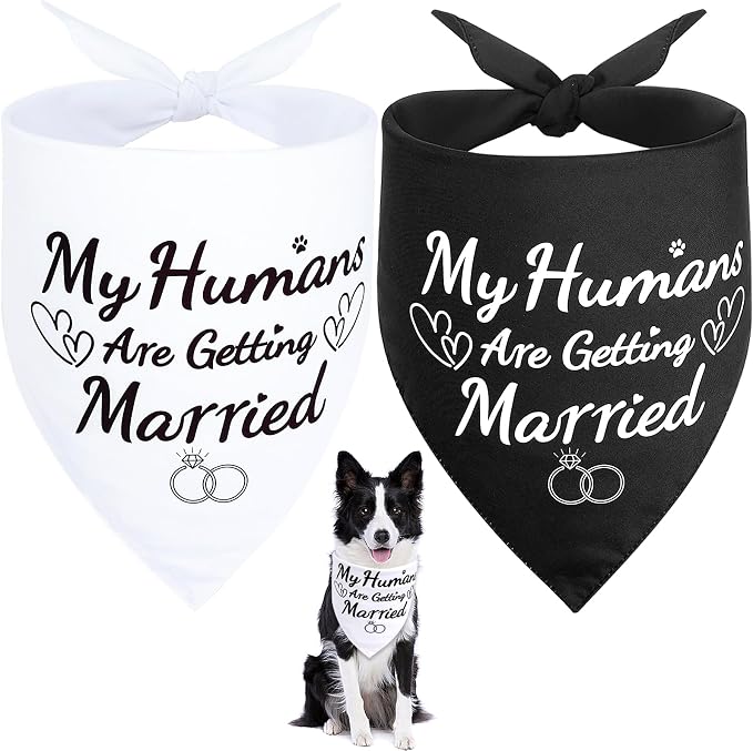 SZEE Engagement Gifts for Couples, 2 Pack My Humans are Getting Married Dog by SZEE