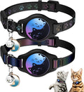 Cat Collar with Airtag Holder, 2 Pack Waterproof Breakaway Kitten Collar by typecase