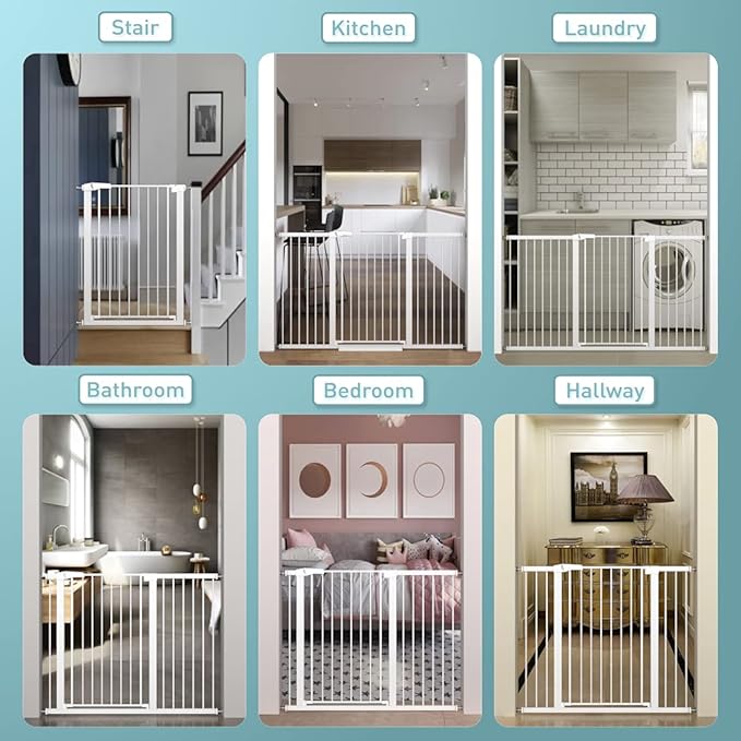 Fairy Baby 38" Extra Tall Pet Gate, 29.5"-48.8" Extra Wide Long Baby Gate - Image 8