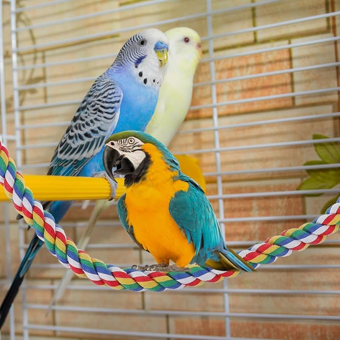 iplusmile Bird Perch 44 Inch Bird Rope Perches - Image 7