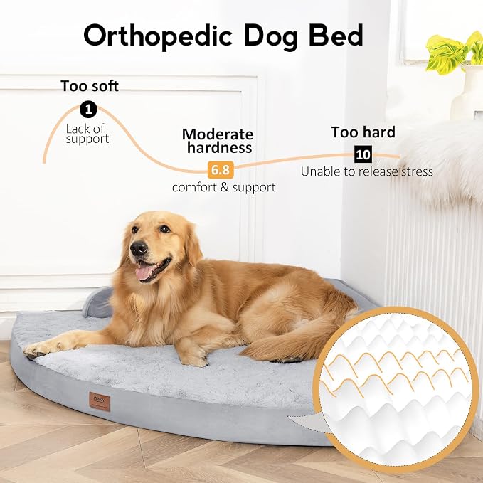 Large Orthopedic Dog Bed with Sides XXXL Dog Beds with Removable Washable Cover - Image 2