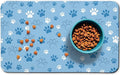 Dog Food Mat, Absorbent Water Bowl Mats Cat Pet Feeding Placemats Blue 24 * 32 by Zoeeya
