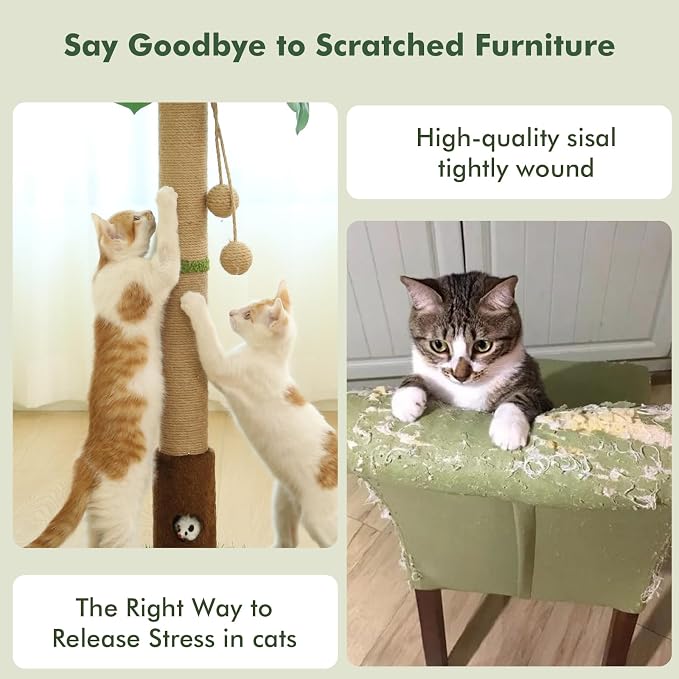 Cat Scratching Post 35'' Tall Cat Scratcher Tree Tower Scratching Posts - Image 5