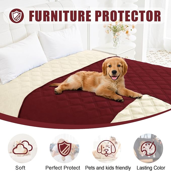 Smiry Waterproof Dog Bed Cover Blanket 52x82, Soft Reversible Pet Blanket - Image 8