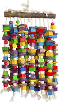 Deloky Extra Large Bird Parrot Chewing Toy-Multicolored Natural Wooden Blocks by Unknown