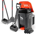 Dog Pooper Scooper, Long Handle Tray & Rake, 60 Waste Bags, Dog Waste Large Bin by HWPZE
