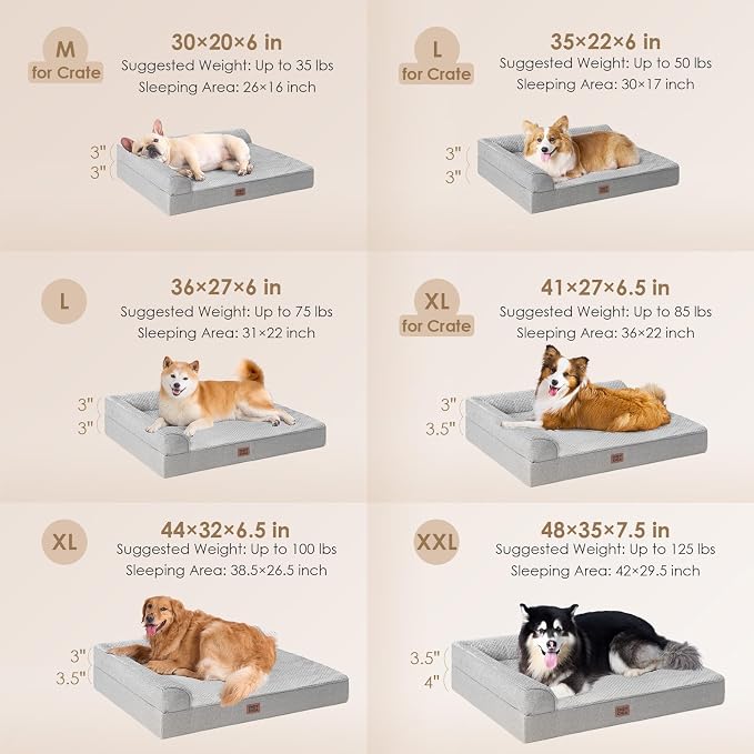 EHEYCIGA Large Dog Bed Memory Foam - Image 2