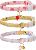 Cat Collar Breakaway with Bells, 3 Pack Safety Adjustable Pet Collars by Bencacawinstyle