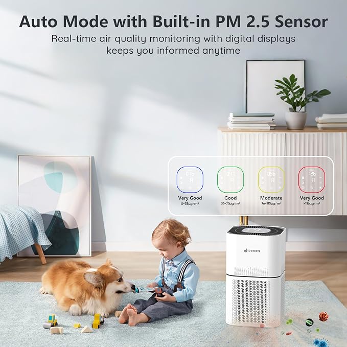 DAYETTE Air Purifiers for Home Large Room Up to 2200ft², H14 Ture Hepa Air - Image 5