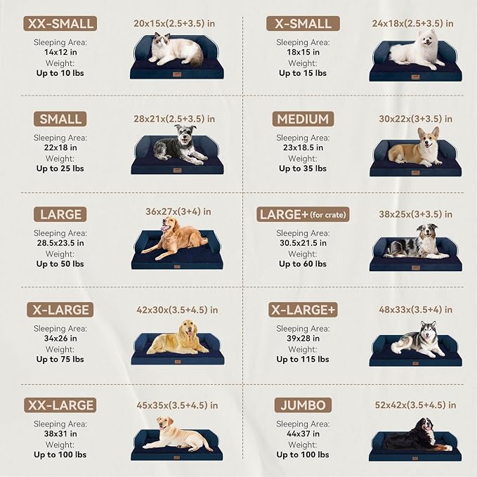 Large Dog Bed Orthopedic Washable - Image 2