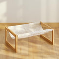 Elevated Cat Bed, Large Cat Hammock Bed, Bamboo Wood Cat Hammock by kiplant