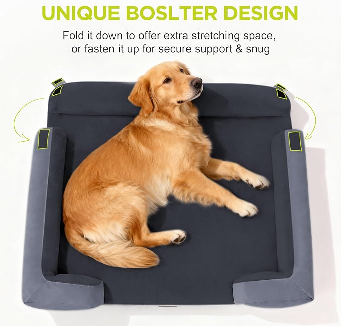 Orthopedic Dog Beds for Large Medium Dogs, Big Waterproof Memory Foam Pet Couch - Image 3