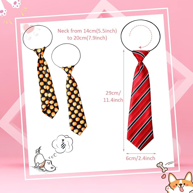Reginary 50 Pcs Large Dog Neck Ties Bulk, Adjustable Pet Collar Grooming - Image 2