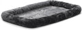 MidWest Homes for Pets QuietTime Dog Bed – Gray Faux Fur Bolster, Ultra-Soft by MidWestHomesForPets