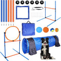 Premium Dog Agility Equipment Set Outdoor Indoor Game, Tire Jump + Hurdle Jump by MelkTemn
