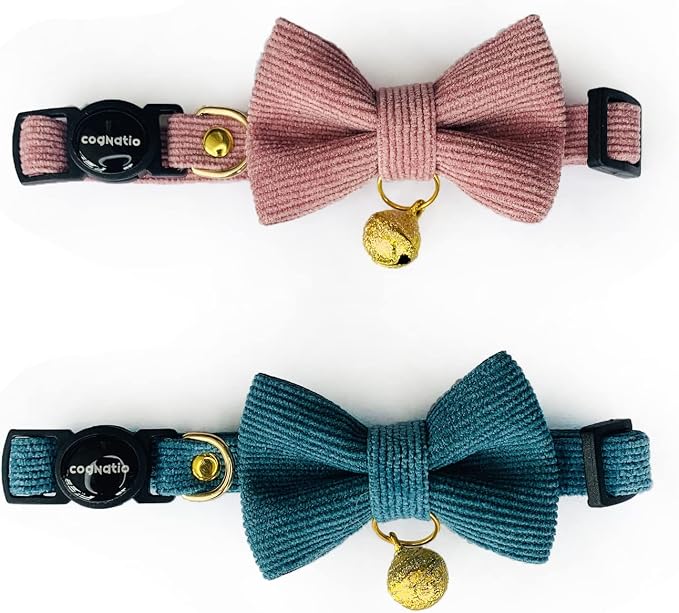 Safety Quick Release Cat Collars, Soft Kitten Collars by Cognatio
