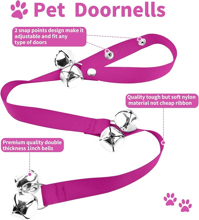 2 Pack Dog Doorbells, Pet Training Bells - Image 2