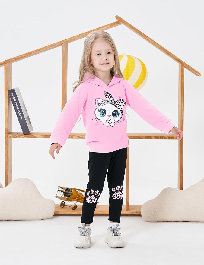 Toddler Baby Girls Clothes Long-sleeve Tie Dye Hoodie Sweatshirt Pants Hooded - Image 3