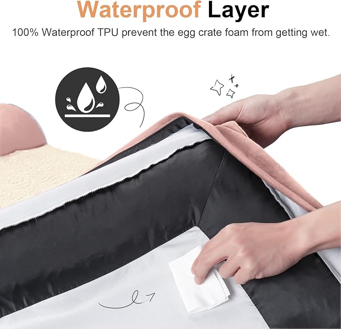 Large Dog Bed Orthopedic Washable: Jumbo Dog Bed Bolster Extra Large Dogs Egg - Image 4