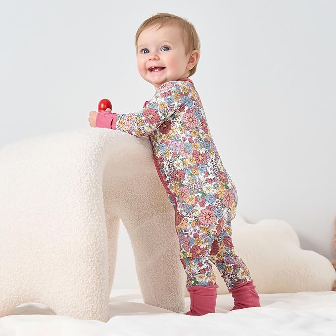 pureborn Baby Infant Boys Girls Sleeper Snug Fit Viscose from Bamboo Pajamas - Image 3