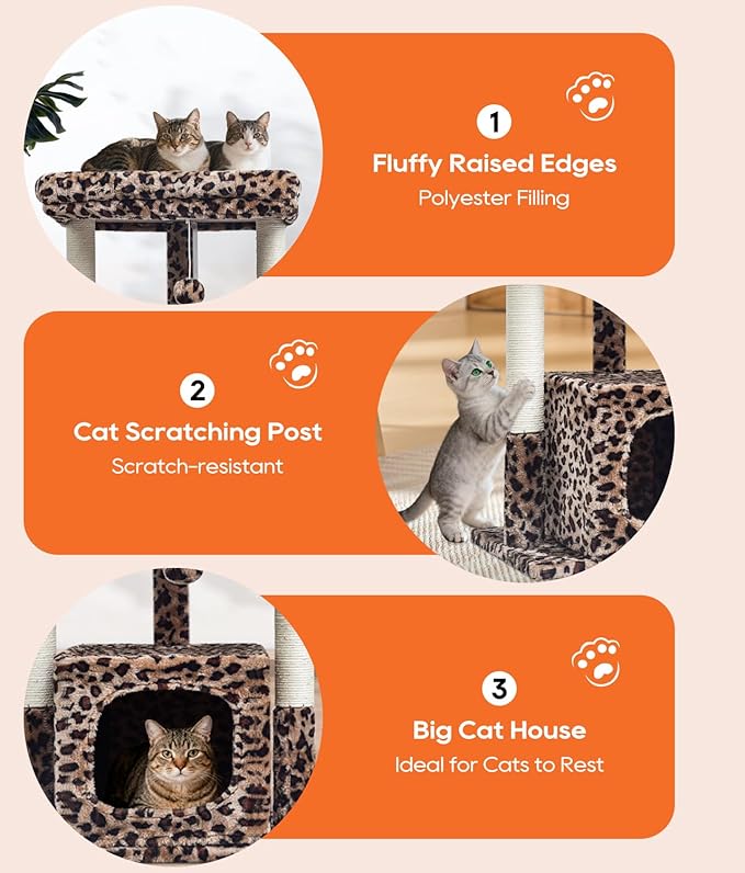 SYANDLVY 27" Cat Tree for Indoor Cats, Activity Tower - Image 4