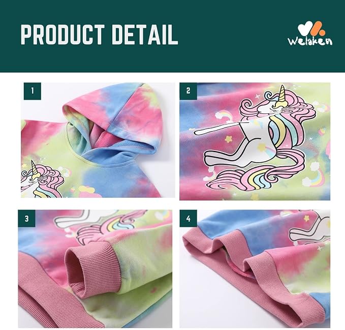 WELAKEN Sweatshirts for Girls Toddler & Kids II Little Girl's Pullover Tops - Image 4
