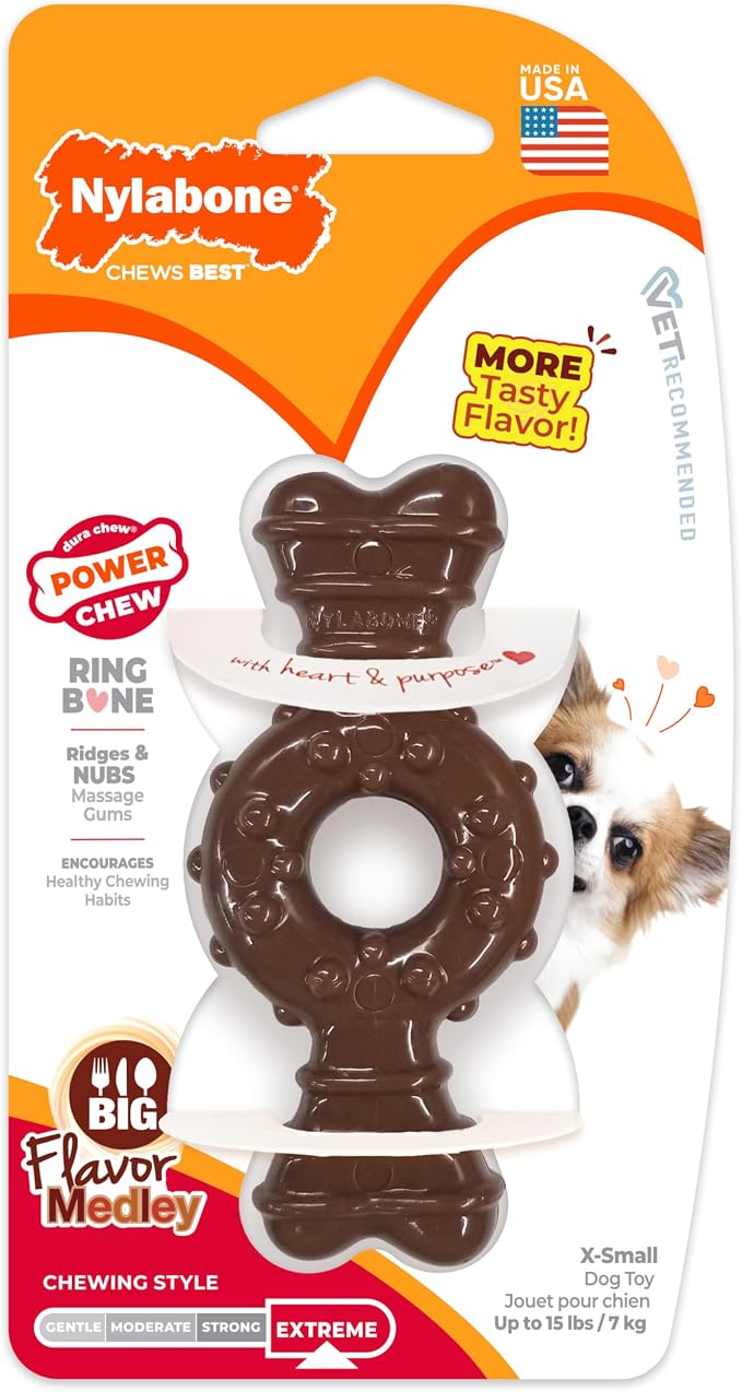 Nylabone Ring Bone Power Chew Toy - Image 8