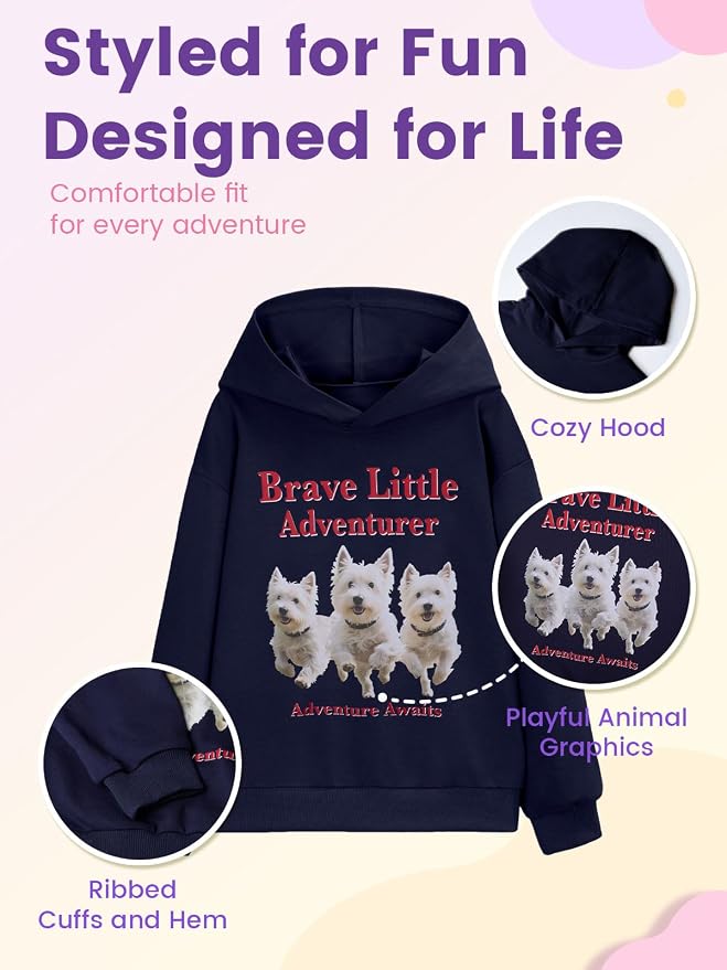 WELAKEN Sweatshirts for Girls Toddler & Kids II Little Girl's Pullover Tops - Image 4