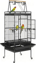 ZENY 68-Inch Birdcage, Playtop Parrot Cage, Wrought Iron Bird Cage by ZENY