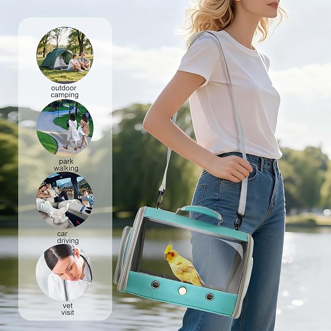 Long Tail Portable Bird Travel Carrier Cage - Image 5