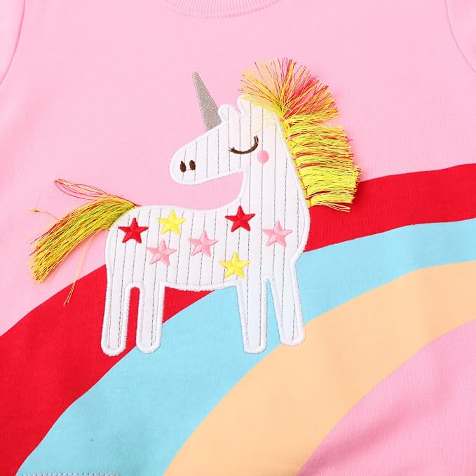Toddler Baby Girls Cotton Sweater, Long Sleeve Crewneck Sweatshirt Pullover - Image 2