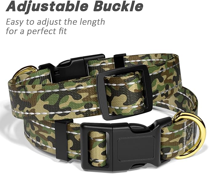 MOODEL Reflective Dog Collar for Large Dogs, Cute Camouflage Adjustable - Image 6