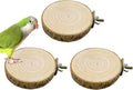 Hamiledyi 3PCS Perch Platform for Bird Cage Natural Round Wooden Stand Platform by Hamiledyi