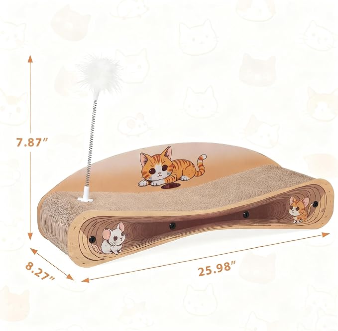 COZIWOW Cat Scratcher Lounge, Cat Scratching Board, Cardboard Lounge Bed - Image 6