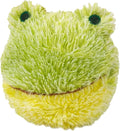 Pet Lou DOG'Z 4 Inch EZ Squeaky Frog Dog Plush Toy, Stuffing-Free Soft Plush Toy by Pet+Lou