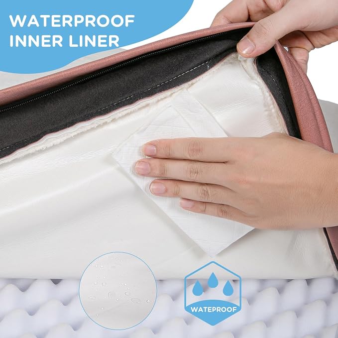 Sunheir Orthopedic Dog Bed for Large Dogs, Waterproof Deluxe Plush Dog Crate Bed - Image 2