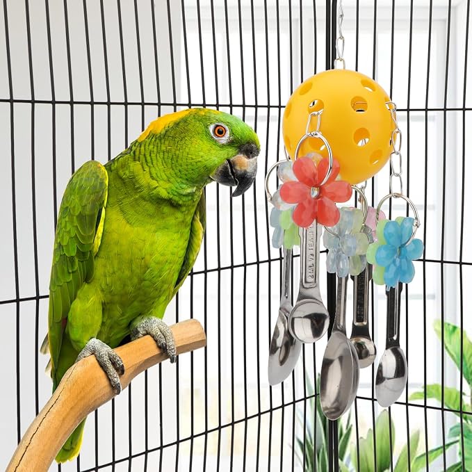 Hypeety Pet Parrot Toy Plastic Colorful Birds Ball - Image 4