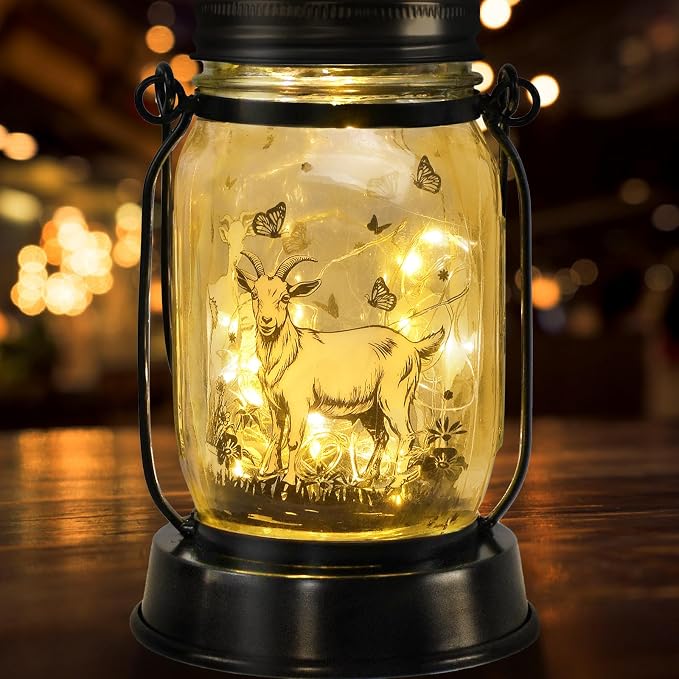 Goat Gifts for Women/Men Goat Solar Lanterns Mom Birthday Animal Lovers Lantern by kyoryuger