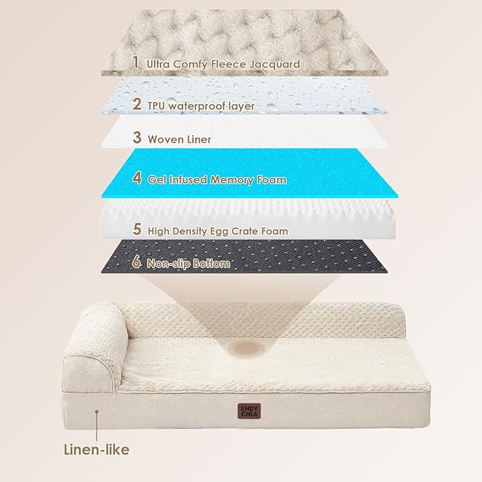 EHEYCIGA Large Dog Bed Memory Foam - Image 5