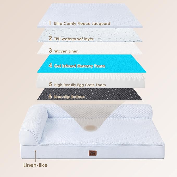 EHEYCIGA XL Dog Bed Memory Foam - Image 5