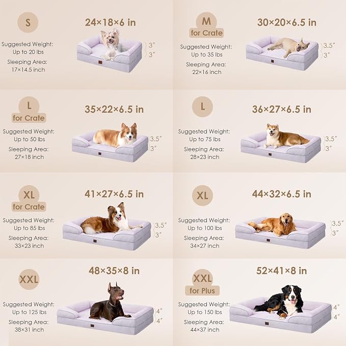 EHEYCIGA Orthopedic XL Dog Beds, Waterproof Memory Foam Dog Bed - Image 2