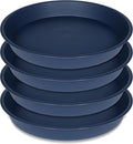 4 Pack of 14 inch Plant Saucers Bird Bath Bow Round, Plastic Plant Saucer Tray by Bleuhome