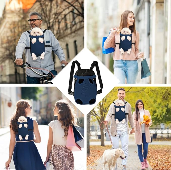 FEimaX Dog Carrier Backpack Pet Legs Out Front Cat Travel Bag, Adjustable Puppy - Image 6