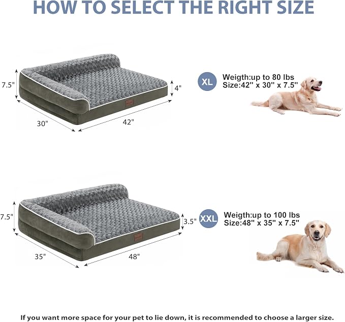 BFPETHOME Orthopedic Dog Beds for Large Dogs-Waterproof Sofa Pet Bed - Image 4