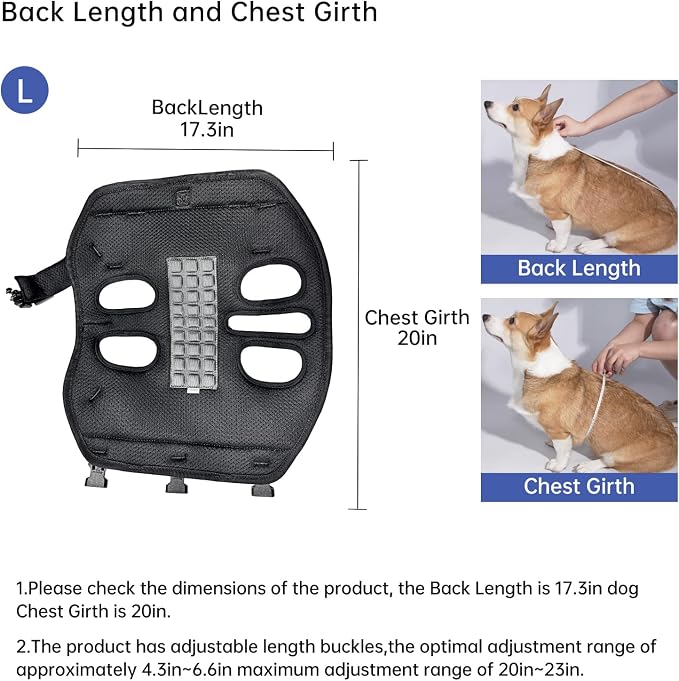 Dog Lift Harness for Small Dogs, Dog Backpack Carrier, Adjustable Padded - Image 6