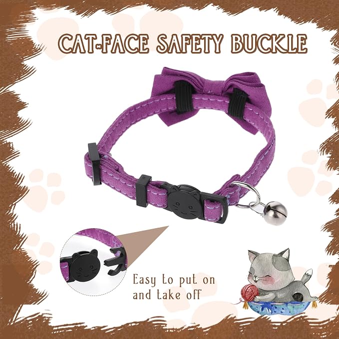2 Pcs Kitten Collar with Bell Cute Cat Collar - Image 4